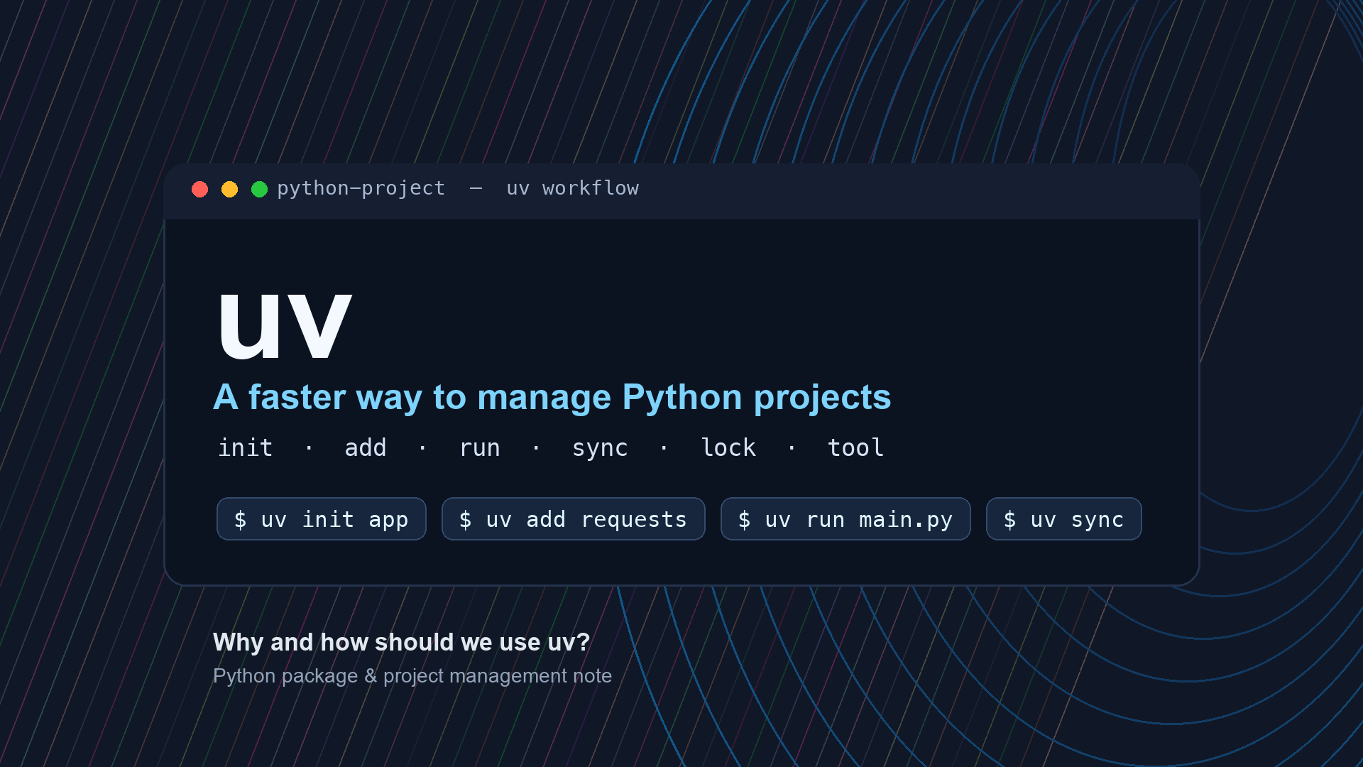 Why and How Should We Use uv? - Python Package and Project Management